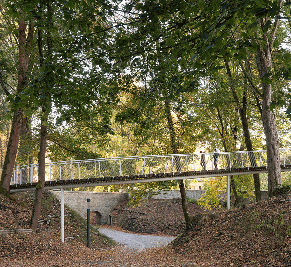 Czech park and bridge
