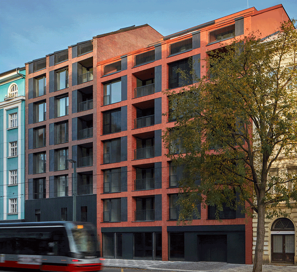 Prague apartment building